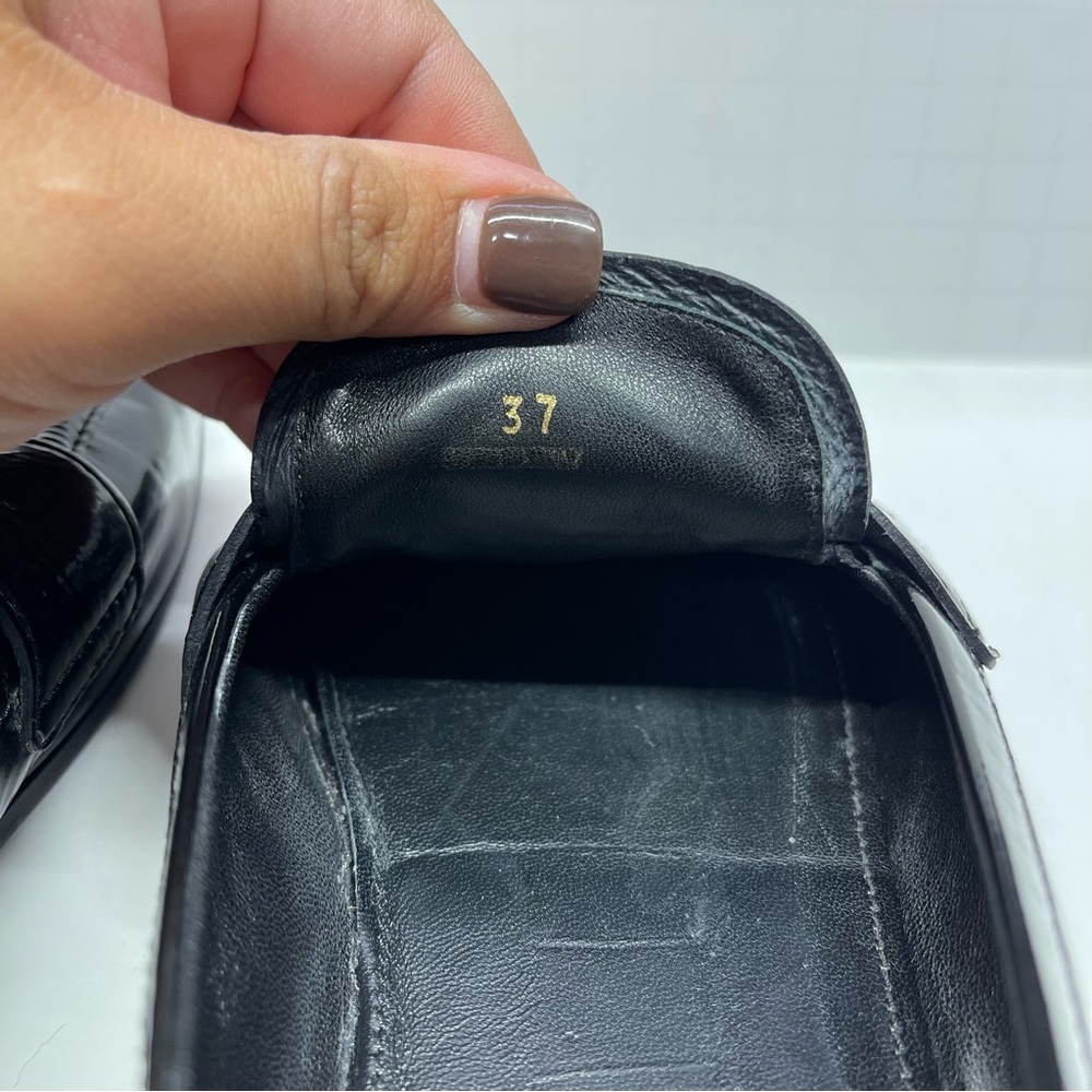 Prada Patent Leather Loafers Black Women’s Size 37 - Picture 7 of 10